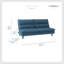  Canapé-lit convertible moderne et contemporain en tissu texturé 74,5 po Joneric-471162079