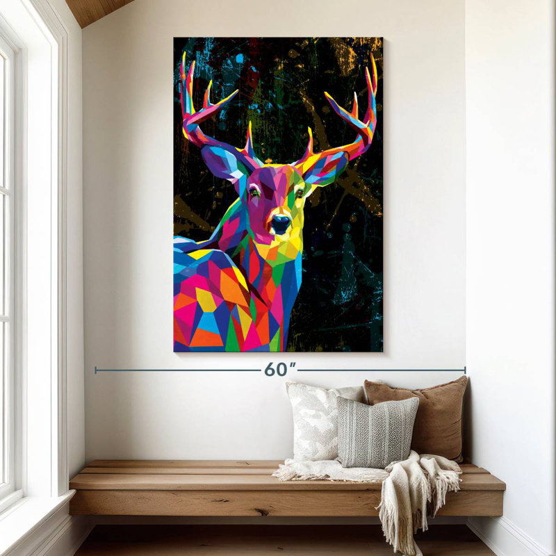 Brampt Geometric Colored Buck, 51" H x 34" W
