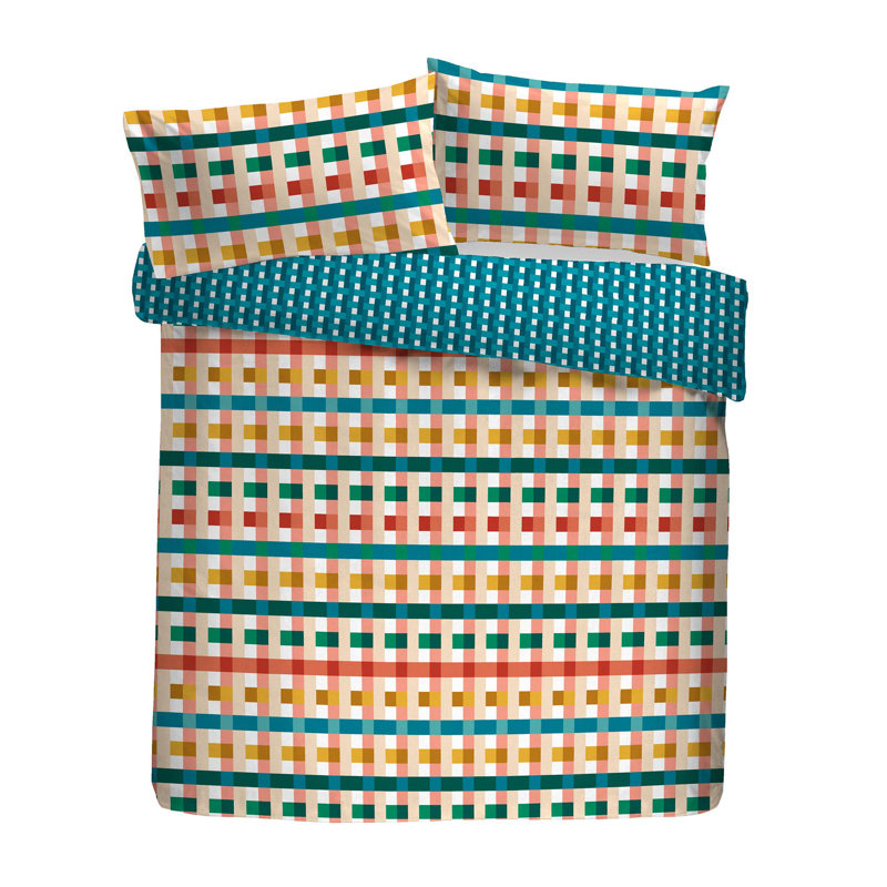 Polyester Geometric Duvet Cover Set with Pillowcases Included, Double Duvet Cover + 2 Standard Pillowcases
