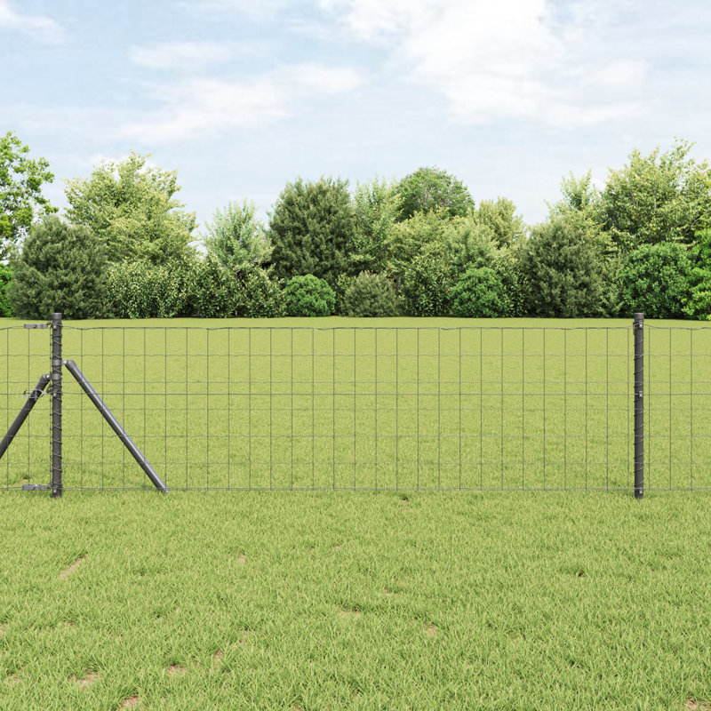 1000 cm W Border Fencing, Grey, 60 x 1000 x 0.2 cm