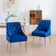 Springport 33.46'' H Velvet Upholstered Metal Parsons Chair