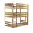 Triple Rubber Wood Bunk Bed with Two Built-in Ladders, Guardrails, Twin over Twin over Twin, Detachable Triple Twin Bunk Bed-209148142