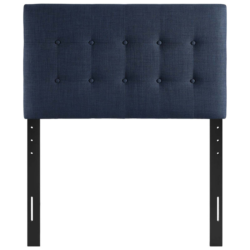 Tête de lit rembourrée en tissu Emily de Modway, Simple, Bleu marine