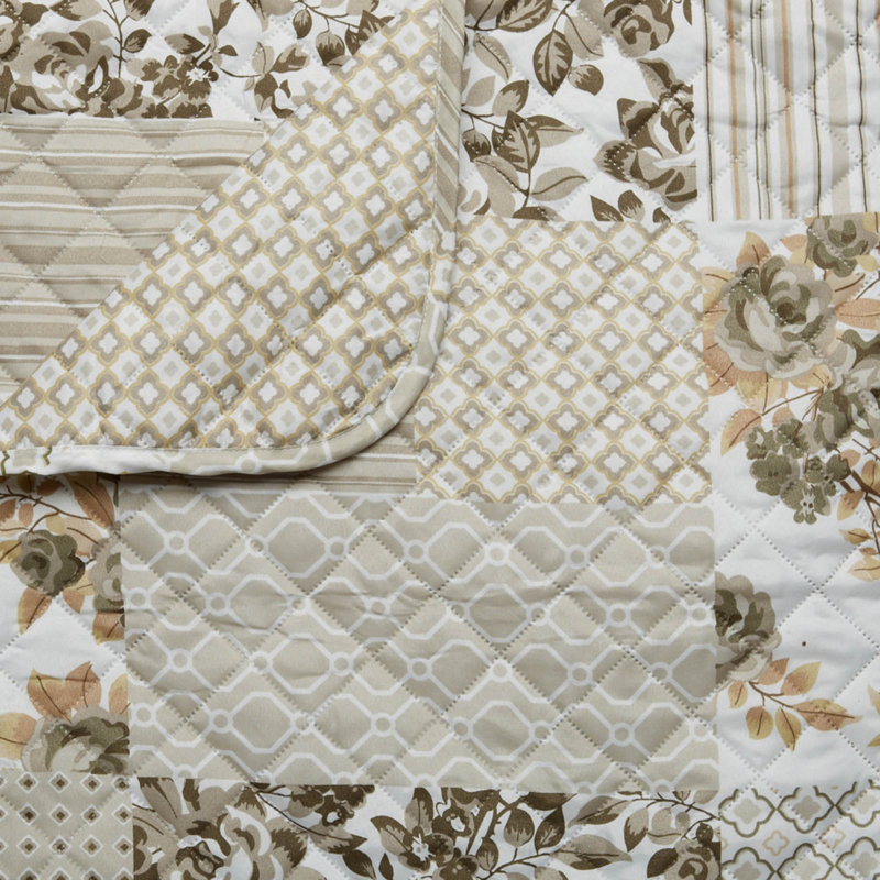 Medallion Reversible Sofa Pet Furniture Protector Slipcover, Patchwork - Taupe, 0.5" H x 98" W x 75" D