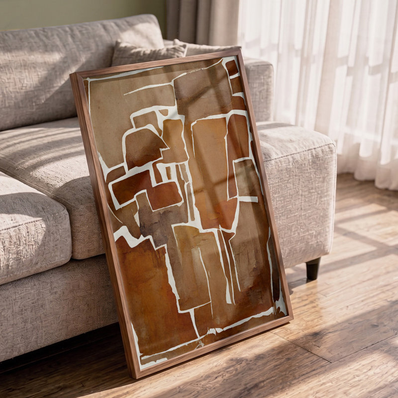 Cutted Print by Other Artist, 32 × 48, Matted Framed Print, Gold