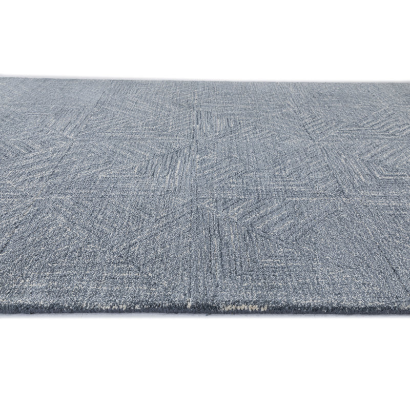Shale Hand Tufted Area Rug in Denim, Rectangle 7'6" x 9'6"