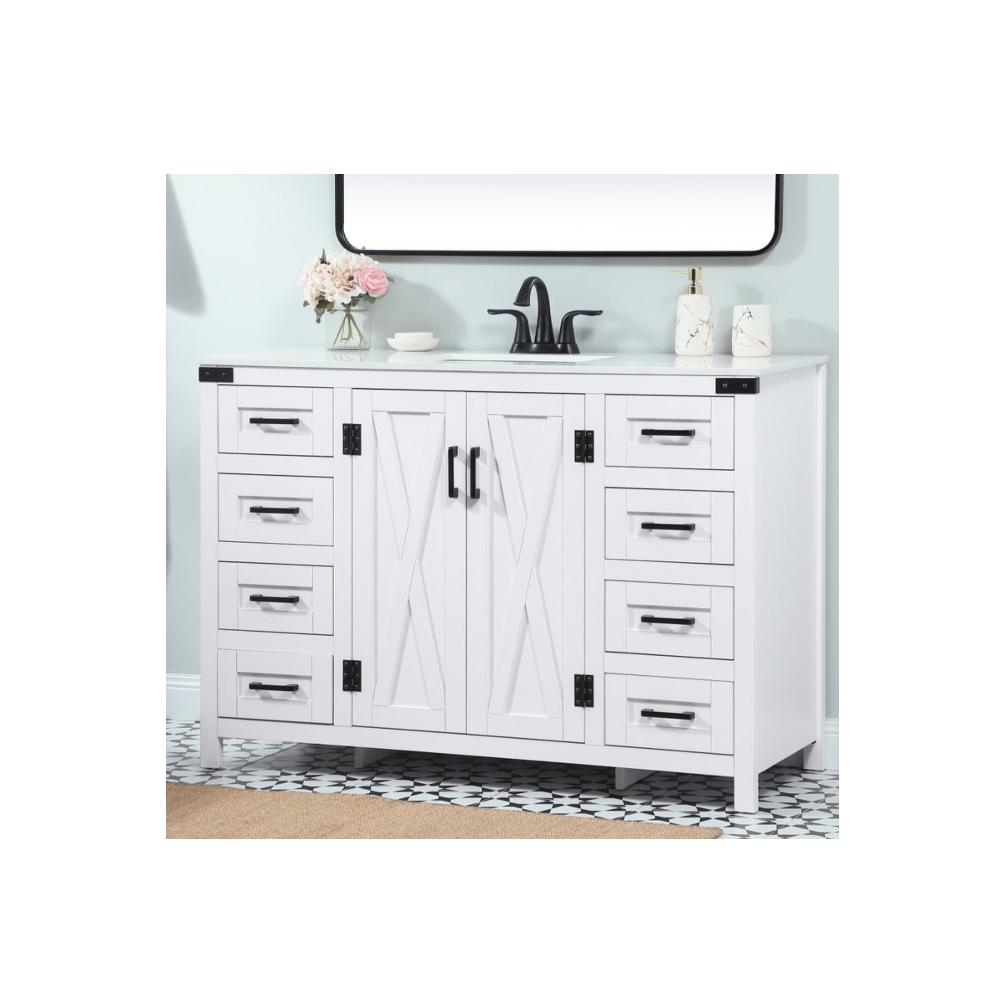 Slayton 48'' Single Bathroom Vanity, White
