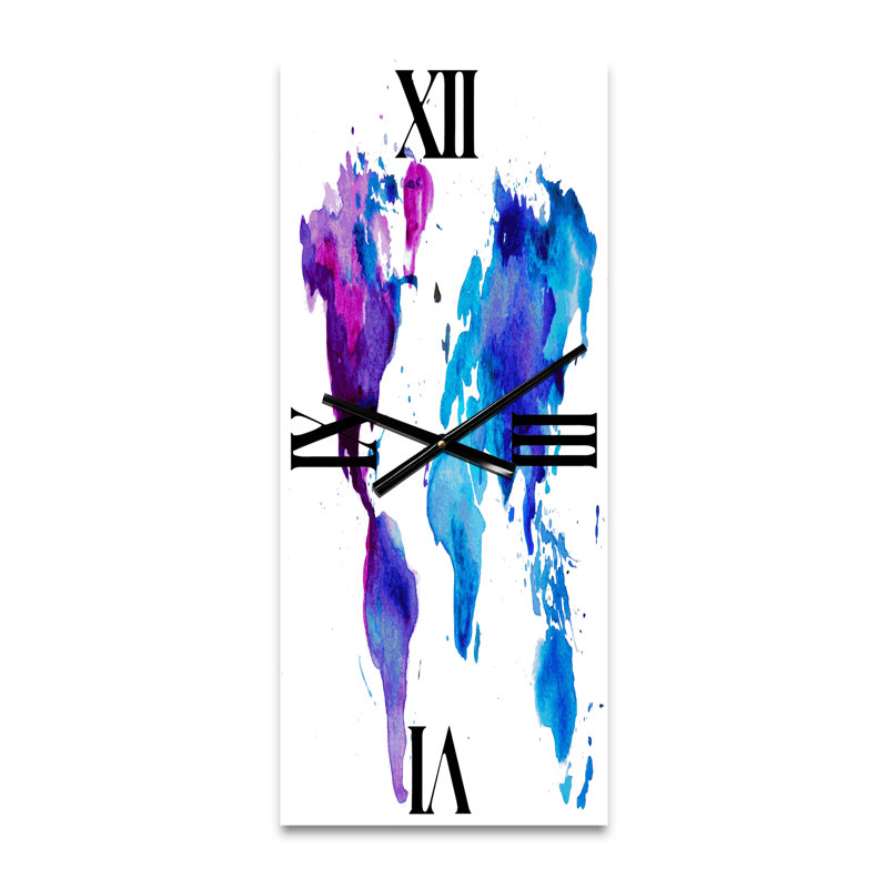Horloge murale carte du monde, Grand