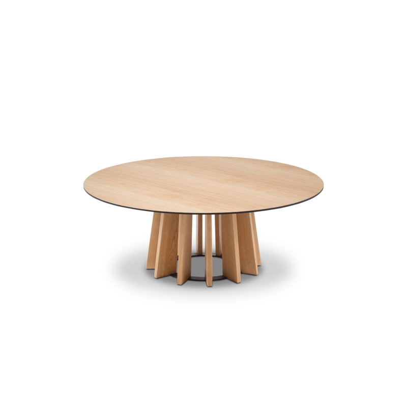 Atoli Pedestal Coffee Table, Beige, 40cm H x 140cm W x 140cm D
