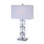 Lampe de table argentée 28,5 po Youssouf