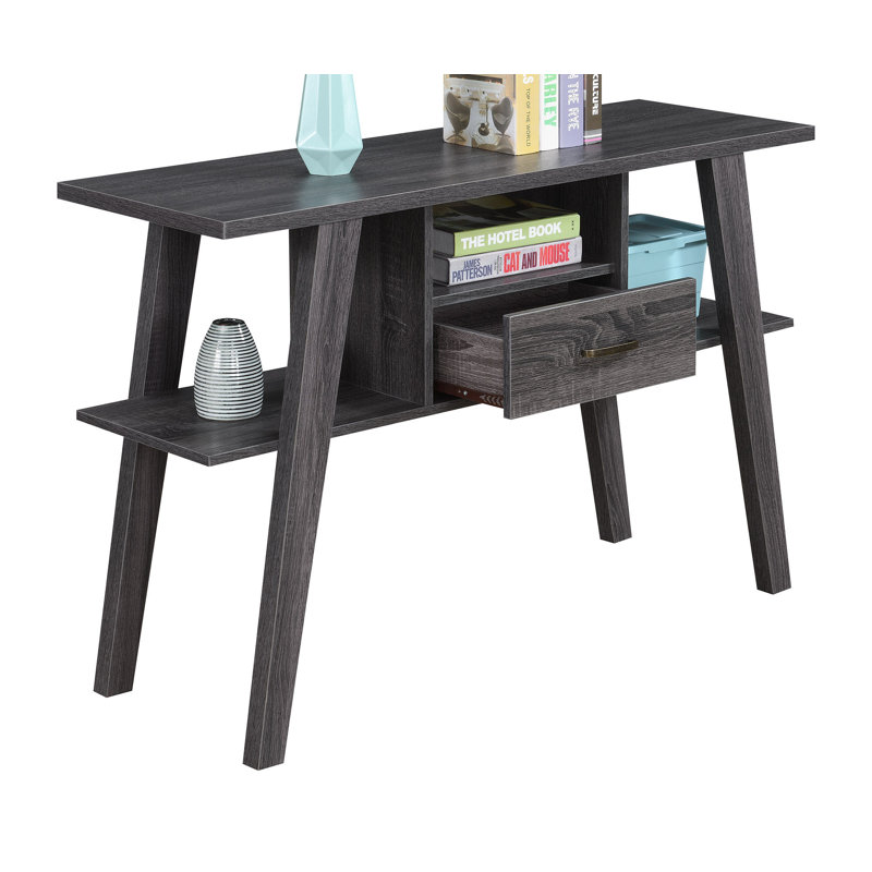 Console Sarh, Gris patiné, H 30 po x l 47,25 po x P 15,5 po