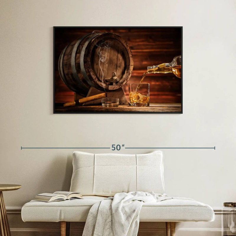 Distributeur de baril de whisky Yarlin, H 27 po x l 40 po