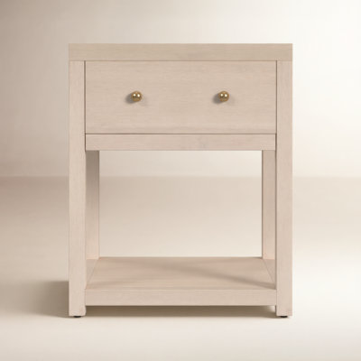 Celine 21" 1-Drawer Acacia Nightstand