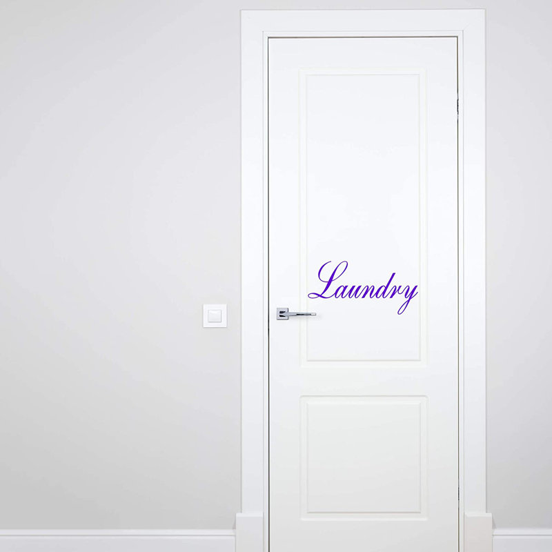 Décalcomanie de porte en vinyle, H 4 po x l 8 po, Mauve