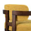 Chaise de salle à manger d'intérieur rembourrée jaune et noyer 2 - Matériau en bois d'hévéa. Superbe revêtement. Stable et confortable. 58 cm L x P x 76 cm H. Assemblage requis. 2 pieds pour une sensation de luxe. Élégante.