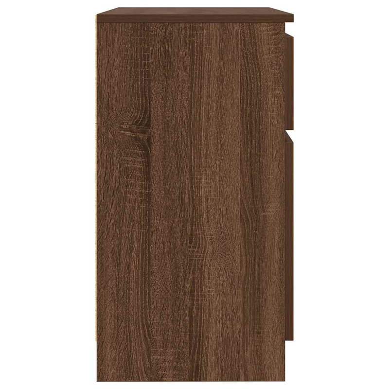 Sideboard With Drawer 71X35x65 Cm Engineered Wood, Brown Oak