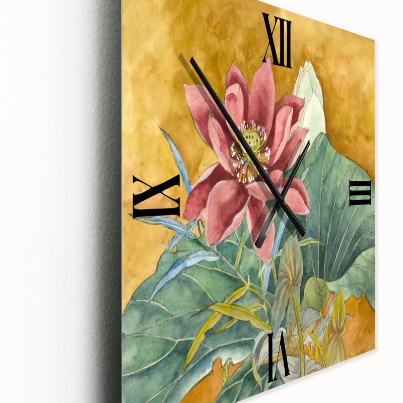 Horloge murale Impression of Lotus, Très grand