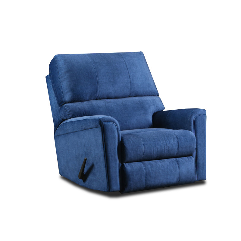 Fauteuil inclinable manuel à bascule standard de 37,5 po de largeur, Polyester bleu
