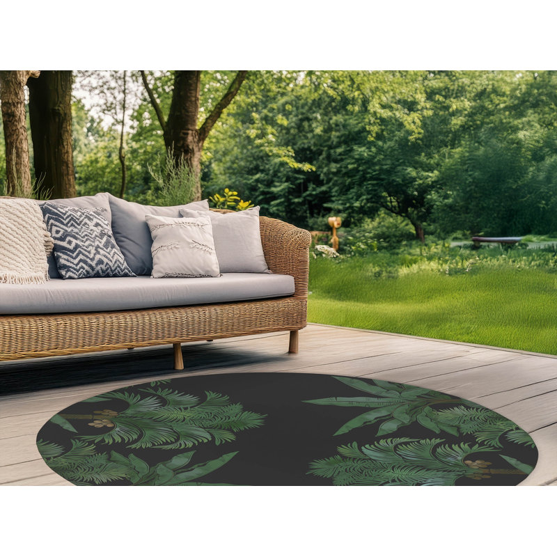 Tapis extérieur In the Jungle, Rond 5 pi