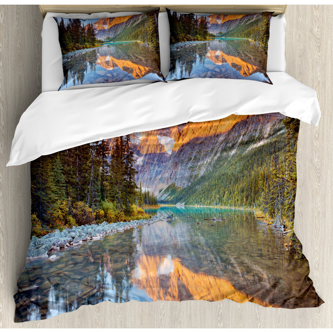 Bettbezug Set, Canadian Mountains, Natur, Mehrfarbig