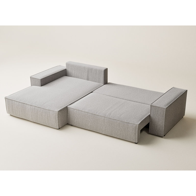 5 Seater Reclining Corner Sofa , Left Hand Facing, Beige Grey Polyester