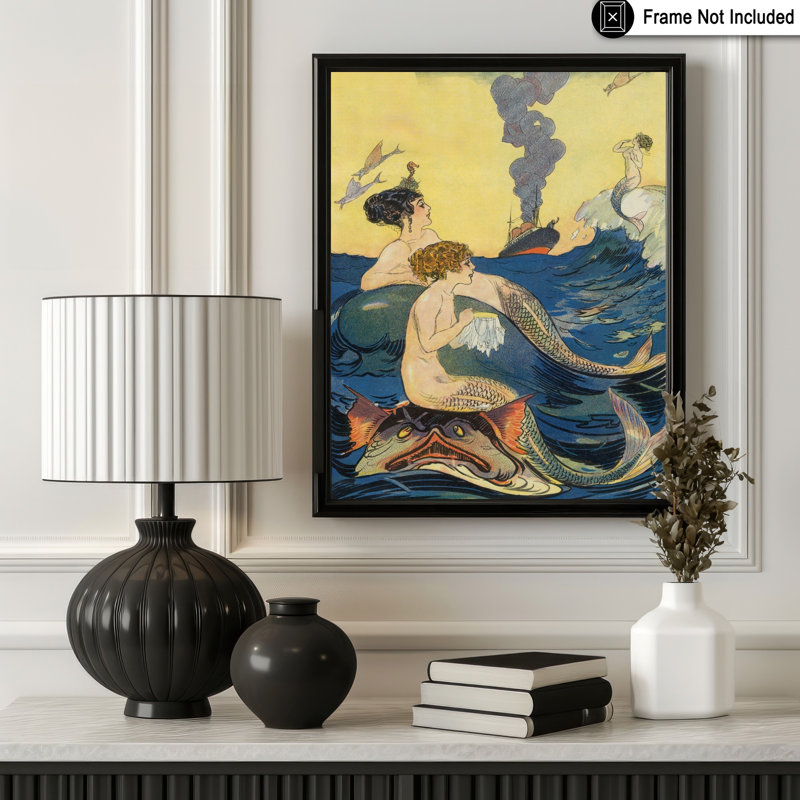 Mythiques sirènes, Sans cadre, Affiche, H 11 po x l 14 po