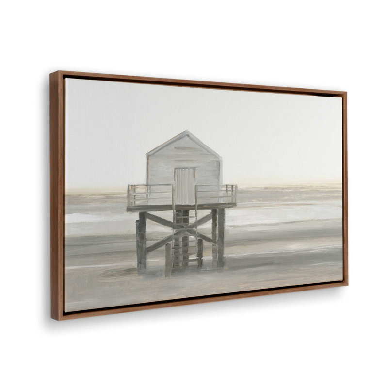 Impression sur toile «Weathered Beach Outpost I» par Ethan Harper, H 36 po x l 48 po, Brun