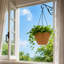 Jardinières suspendues en résine tressée de 27 cm (10,6 po), ensemble de 2 – Structure en acier et doublure en PE