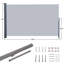Wade Logan 300cm W x 10cm D Polyester Dark Grey Cover Retractable Side Awning
