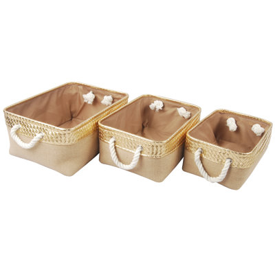 Bay Isle Home™ Fabric and Plastic Decorative Basket