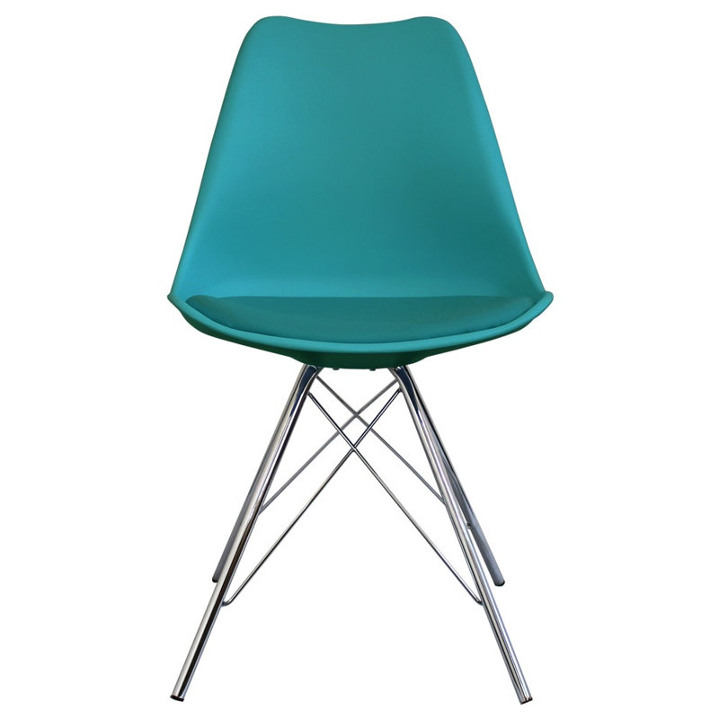 Topeka 45cm H Upholstered Side Chair, Teal