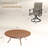 9-Piece 63" Round Outdoor Patio Dining Set With Swivel Armchair-1838631202