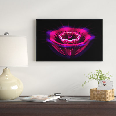 «Abstract Magenta Fractal Flower», reproduction d'impression sur toile tendue