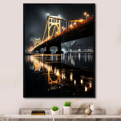 Pittsburgh Beautiful Cityscape At Night - Pittsburgh Wall Art