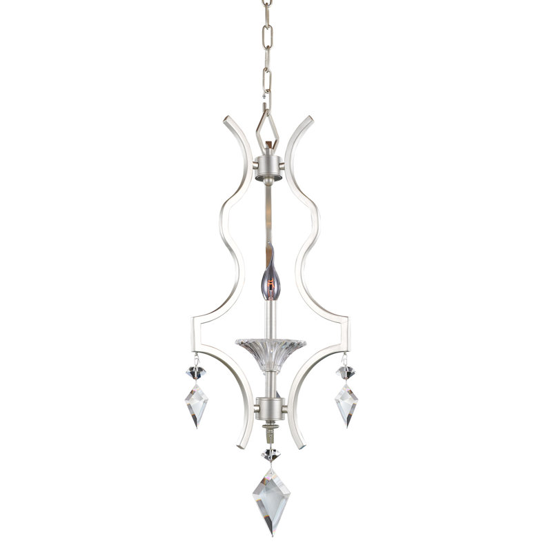 Lustre Florence 1 LT argenté terni / transparent Allegri