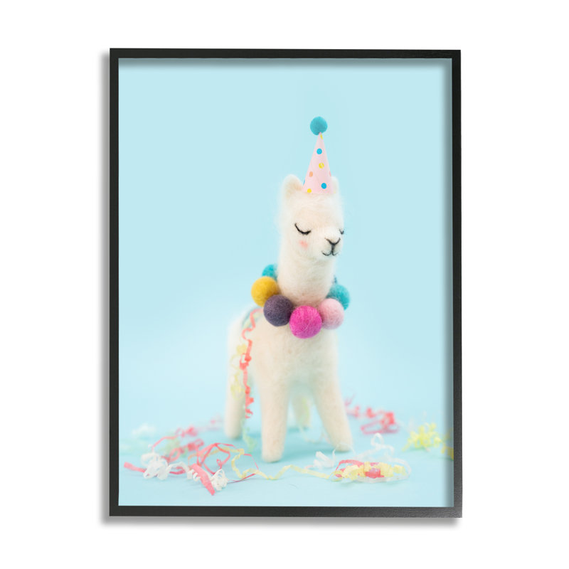 «Pastel Llama Party Hat Celebration» par Lemon & Sugar - photographie, H 20 po x l 16 po x P 1,5 po