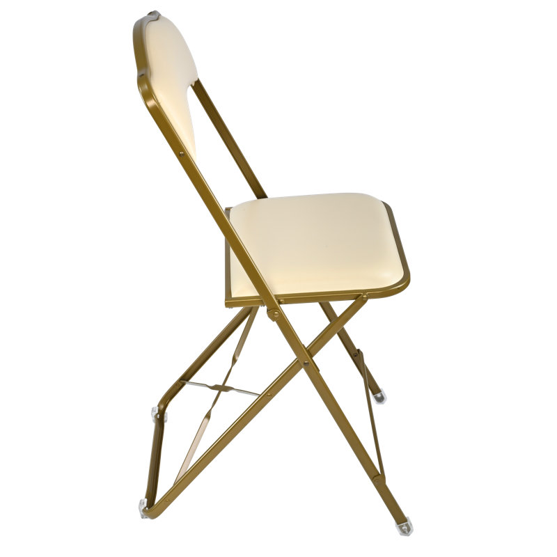 Chaise pliante de style Fritz, Or amande