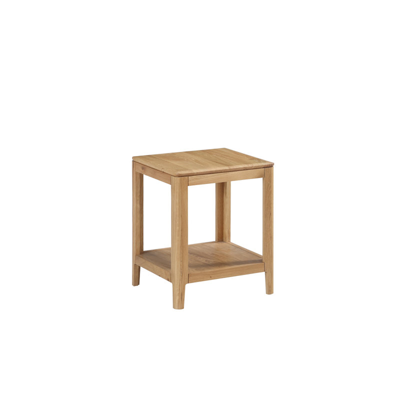 Remi Solid Wood End Table, Oak