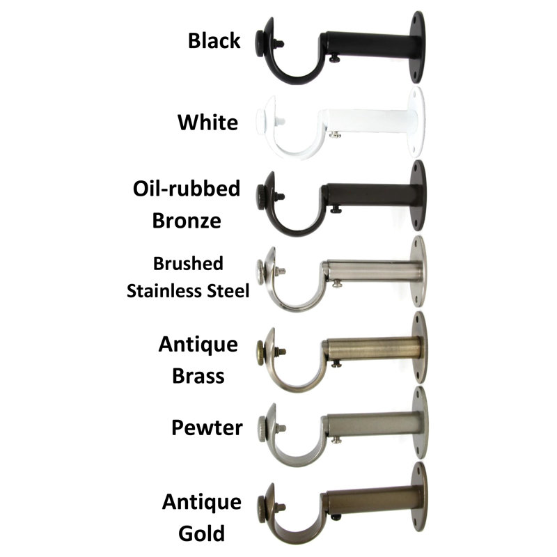 Allentown 4.37'' to 6.37'' Curtain Track/Rail, Black