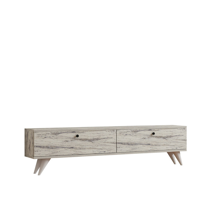 Puqa Design Unfinished TV Stand for TVs up to 70", Grey