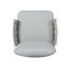 Ensemble de 2 fauteuils club en acier Mariano, blanc cassé et gris-1260337661