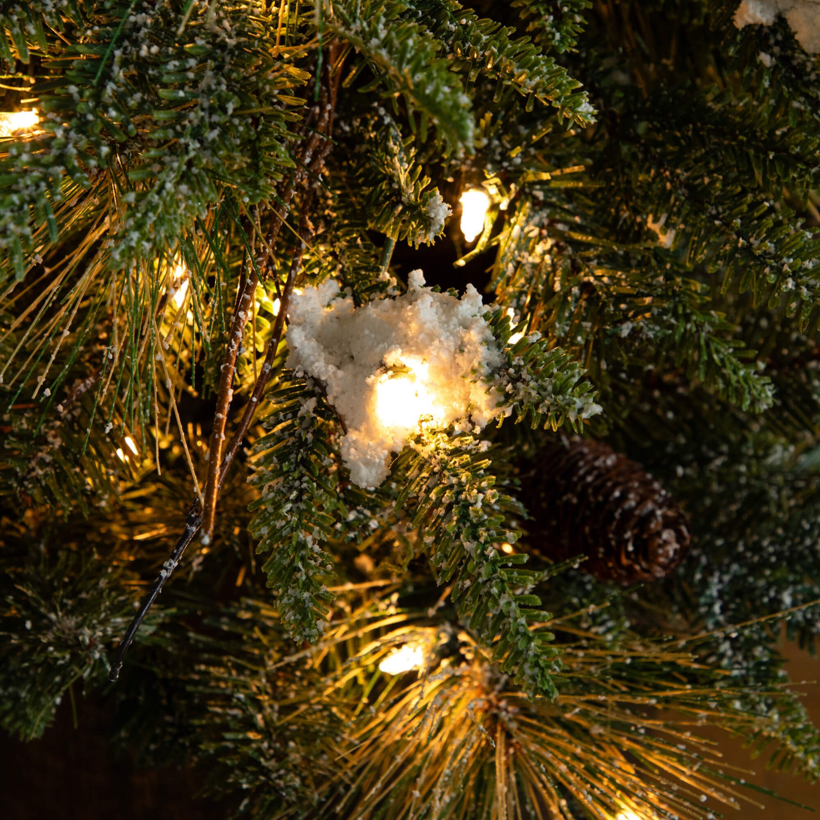 White 4' Pre-Lit Pine Christmas Tree