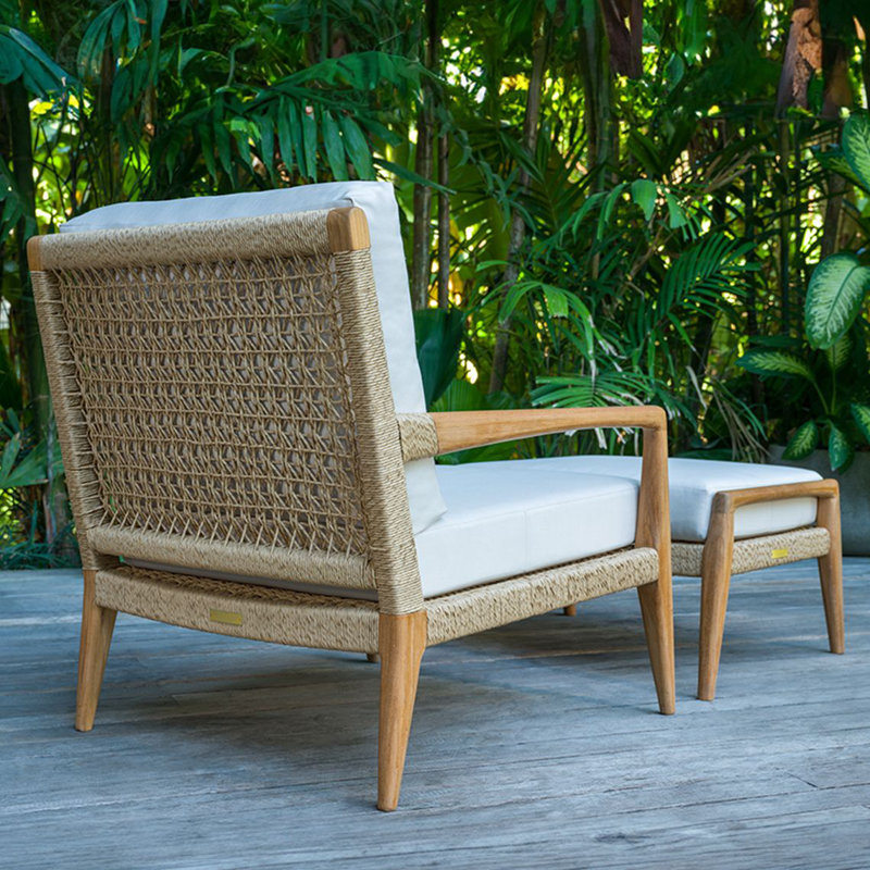 Barcelona Lounge Chai With Cushion, Canvas