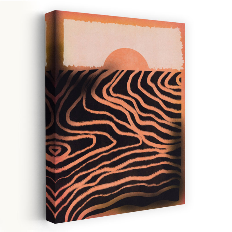 Contemporary Art Abstract Contemporary Landscape Nature Art by Little Dean - Wrapped Canvas Print, 91.44 cm H x 60.96 cm W