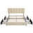 Cahlin Queen Storage Bed Frame Velvet Upholstered Platform Bed with 4 Storage Drawer, Adjustable Headboard and Wood Slat Support, Beige-807684304-807684310