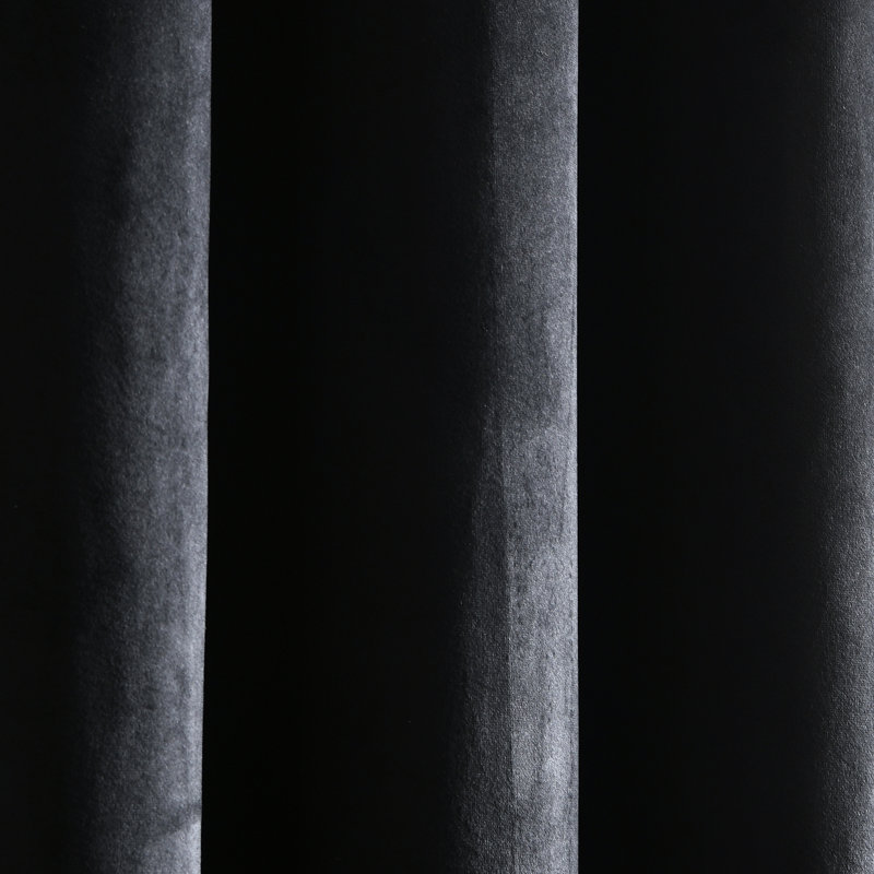 Paire de rideaux isolants Prima Velvet, l 38 po x L 84 po, Noir