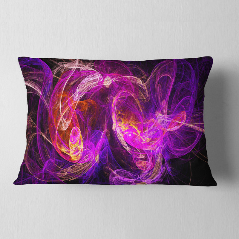  Coussin abstrait couleur fumée, Rectangulaire, 12 po x 20 po