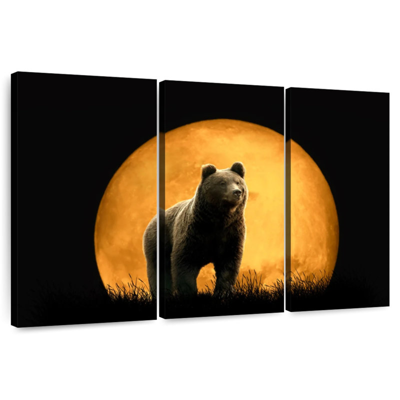 Brampt Bear And The Moon, 28" H x 45" W