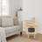 Robot Rotatable Side Table - Whimsical Storage Table with Swivel Top (Natural Wood-Tone MDF)