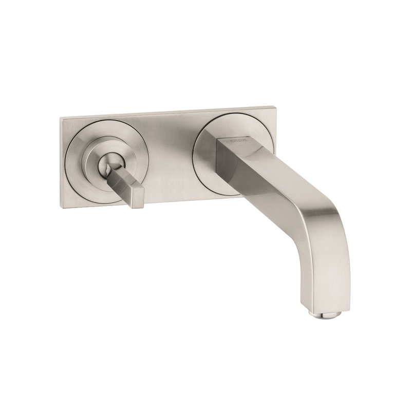 Axor Citterio Wall Mounted Bathroom Faucet, Brushed Nickel